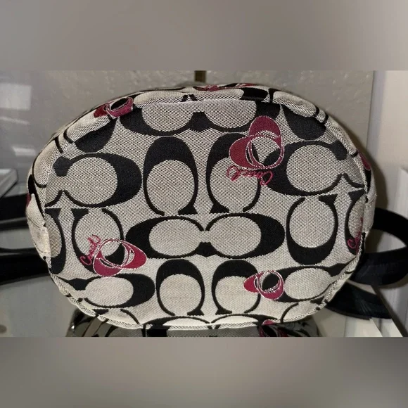 COACH SIGNATURE POPPY DRAWSTRING BUCKET CROSSBODY HANDBAG W/ HANGTAG CHARM RARE - Picture 15 of 15